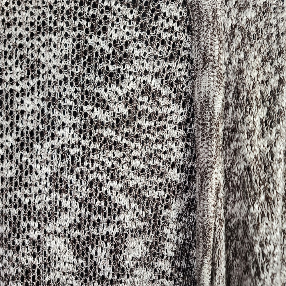 Womens Open Knit Draped Waterfall Vest Brown Marled M Boho Hippie Bohemian - Picture 2 of 6